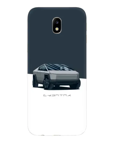 Чехол для Samsung Galaxy J7 2017 (J730F EU) с картинкой «Серебристый Cybertruck Tesla»
