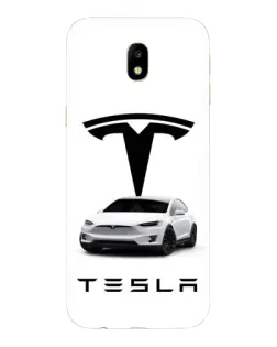 Чехол для Samsung Galaxy J7 2017 (J730F EU) с картинкой «Tesla White Style»