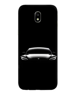 Чехол для Samsung Galaxy J7 2017 (J730F EU) с картинкой «Фары Tesla Night»