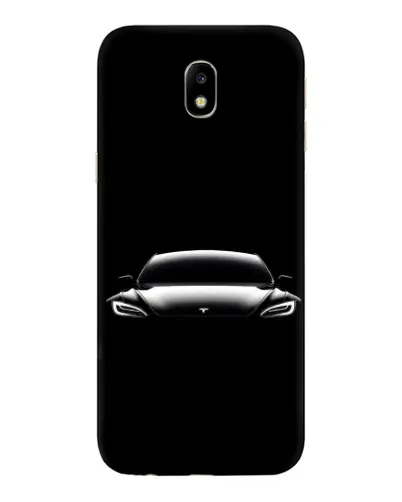 Чехол для Samsung Galaxy J7 2017 (J730F EU) с картинкой «Фары Tesla Night»