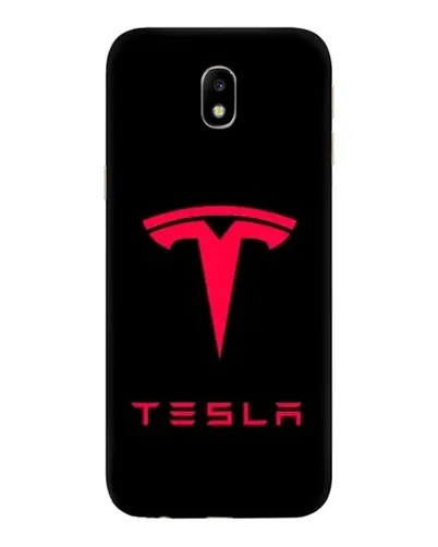 Чехол для Samsung Galaxy J7 2017 (J730F EU) с картинкой «Tesla Red Logo»