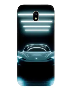 Чехол для Samsung Galaxy J7 2017 (J730F EU) с картинкой «Tesla в неоне»