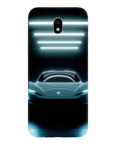 Чехол для Samsung Galaxy J7 2017 (J730F EU) с картинкой «Tesla в неоне»