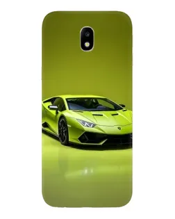 Чехол для Samsung Galaxy J7 2017 (J730F EU) с картинкой «Салатовый Lamborghini Huracan»