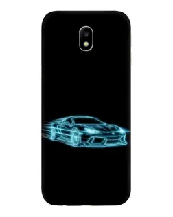 Чехол для Samsung Galaxy J7 2017 (J730F EU) с картинкой «Неоновый контур Lamborghini»