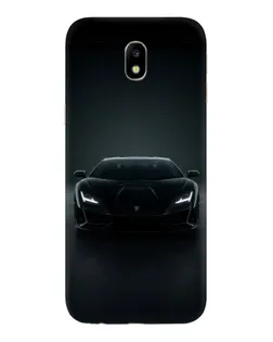 Чехол для Samsung Galaxy J7 2017 (J730F EU) с картинкой «Черный Lamborghini Aventador»