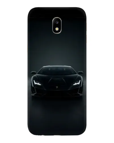 Чехол для Samsung Galaxy J7 2017 (J730F EU) с картинкой «Черный Lamborghini Aventador»