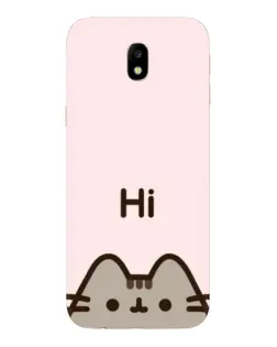Чехол для Samsung Galaxy J7 2017 (J730F EU) с картинкой «Пушин говорит Hi»