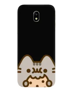 Чехол для Samsung Galaxy J7 2017 (J730F EU) с картинкой «Пушин на черном»