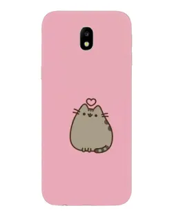 Чехол для Samsung Galaxy J7 2017 (J730F EU) с картинкой «Pusheen сердце»