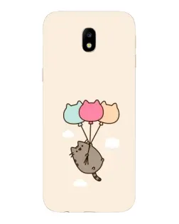 Чехол для Samsung Galaxy J7 2017 (J730F EU) с картинкой «Пушин на шариках»