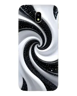 Чохол для Samsung Galaxy J7 2017 (J730F EU) з картинкою «Чорно-біла спіраль»