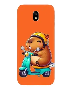 Чехол для Samsung Galaxy J7 2017 (J730F EU) с картинкой «Капибара на скутере»