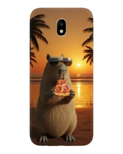 Чехол для Samsung Galaxy J7 2017 (J730F EU) с картинкой «Капибара с пиццей»
