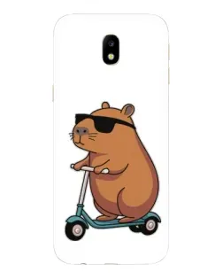 Чехол для Samsung Galaxy J7 2017 (J730F EU) с картинкой «Капибара на самокате»
