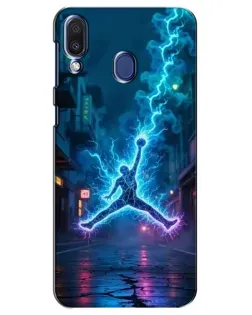 Чехол для Samsung Galaxy M20 (M205) с картинкой «Jordan Gold Jumpman»