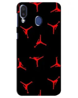 Чехол для Samsung Galaxy M20 (M205) с картинкой «Jordan Red Pattern»