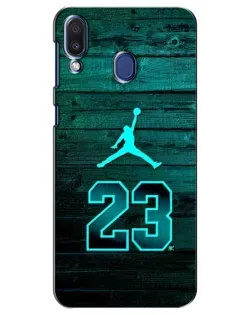 Чехол для Samsung Galaxy M20 (M205) с картинкой «Jordan Cyan 23»