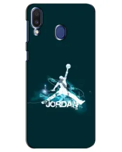 Чехол для Samsung Galaxy M20 (M205) с картинкой «Jordan Blue Fire»