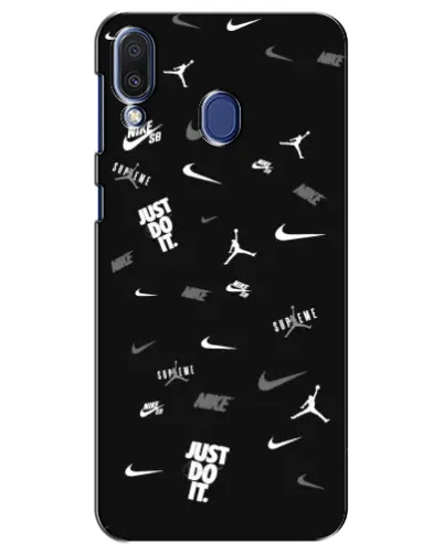 Чехол для Samsung Galaxy M20 (M205) с картинкой «Nike Black Pattern»