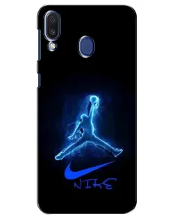 Чехол для Samsung Galaxy M20 (M205) с картинкой «Jordan Neon Blue»