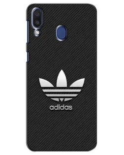 Чехол для Samsung Galaxy M20 (M205) с картинкой «Adidas Карбоновая текстура»