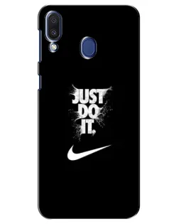 Чехол для Samsung Galaxy M20 (M205) с картинкой «Текстовый принт Nike»
