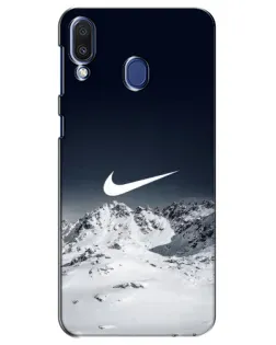 Чехол для Samsung Galaxy M20 (M205) с картинкой «Nike — зимние горы»