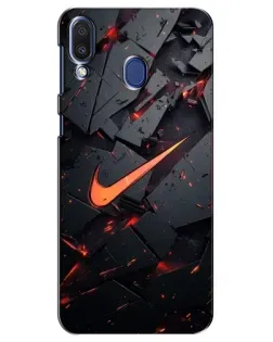 Чехол для Samsung Galaxy M20 (M205) с картинкой «Nike — эффект разломов»