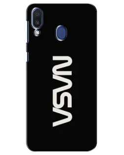 Чехол для Samsung Galaxy M20 (M205) с картинкой «NASA — вертикальный логотип»