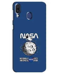 Чехол для Samsung Galaxy M20 (M205) с картинкой «NASA — лунная миссия»
