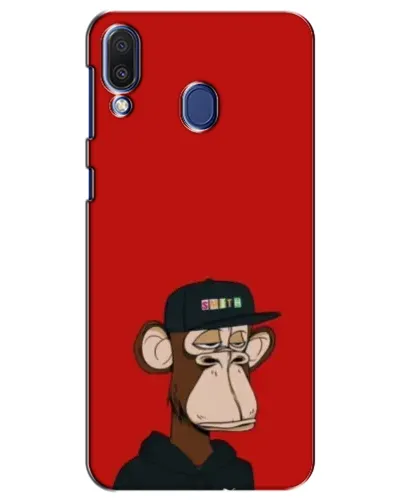 Чехол для Samsung Galaxy M20 (M205) с картинкой «Bored Ape — красный фон»