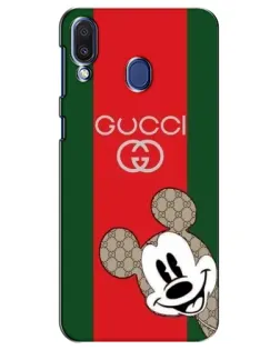 Чехол для Samsung Galaxy M20 (M205) с картинкой «Gucci — полосы и Микки»