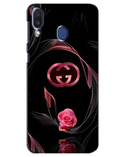 Чехол для Samsung Galaxy M20 (M205) с картинкой «Gucci — неоновая роза»