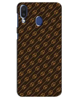 Чехол для Samsung Galaxy M20 (M205) с картинкой «Gucci — золотые диагонали»