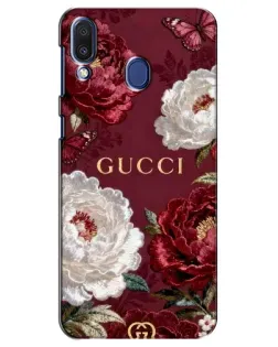 Чохол для Samsung Galaxy M20 (M205) з картинкою «Gucci — бордові троянди» Чохол для Samsung Galaxy M20 (M205) з картинкою «Gucci — бордові троянди»