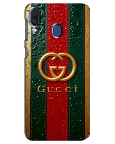 Чехол для Samsung Galaxy M20 (M205) с картинкой «Gucci — фирменная полоса и золото» Чехол для Samsung Galaxy M20 (M205) с картинкой «Gucci — фирменная полоса и золото»