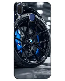 Чехол для Samsung Galaxy M20 (M205) с картинкой «Колесо BMW вблизи»