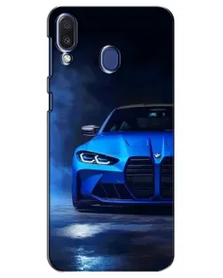 Чехол для Samsung Galaxy M20 (M205) с картинкой «Голубая BMW M4»