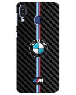 Чехол для Samsung Galaxy M20 (M205) с картинкой «Эмблема BMW и карбон»