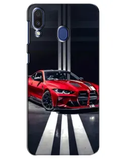 Чехол для Samsung Galaxy M20 (M205) с картинкой «Красная BMW на дороге»