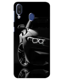 Чехол для Samsung Galaxy M20 (M205) с картинкой «Черная BMW — профиль»