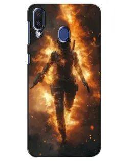 Чехол для Samsung Galaxy M20 (M205) с картинкой «BMW — скорость в дожде»
