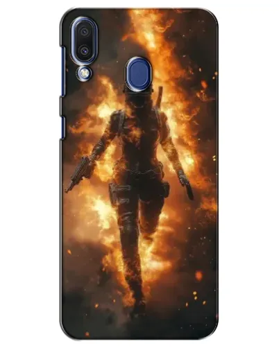 Чехол для Samsung Galaxy M20 (M205) с картинкой «BMW — скорость в дожде»