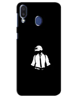 Чехол для Samsung Galaxy M20 (M205) с картинкой «PUBG — белый шлем»