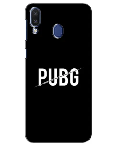 Чехол для Samsung Galaxy M20 (M205) с картинкой «PUBG — белый логотип»