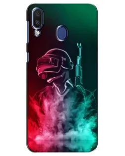 Чехол для Samsung Galaxy M20 (M205) с картинкой «PUBG — огненный воин»