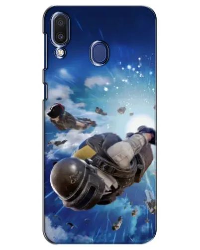 Чехол для Samsung Galaxy M20 (M205) с картинкой «Десант PUBG — прыжок»