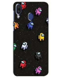 Чехол для Samsung Galaxy M20 (M205) с картинкой «Космический паттерн Among Us»