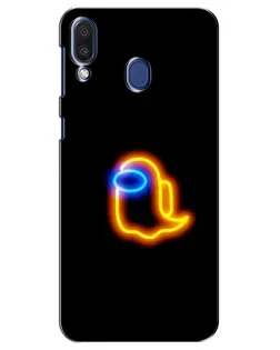 Чехол для Samsung Galaxy M20 (M205) с картинкой «Among Us неоновое сияние»